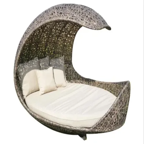 Outdoor Poolside Lounger Rattan Terpopuler Sun Bed Manufacturers in Canada